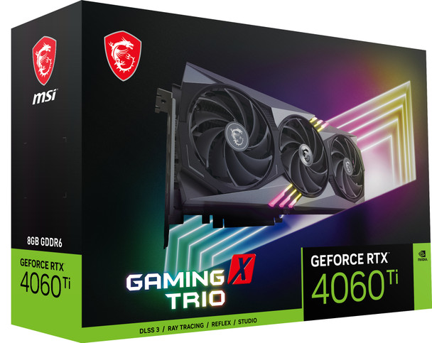 MSI GAMING GeForce RTX 4060 Ti X TRIO 8G NVIDIA 8 GB GDDR6 824142325612