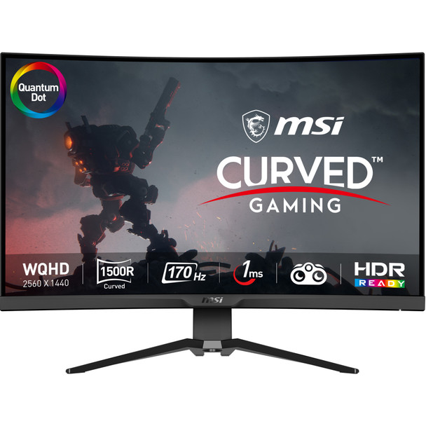 MSI MAG 325CQRF QD computer monitor 80 cm (31.5") 2560 x 1440 pixels Wide Quad HD Black 824142308097