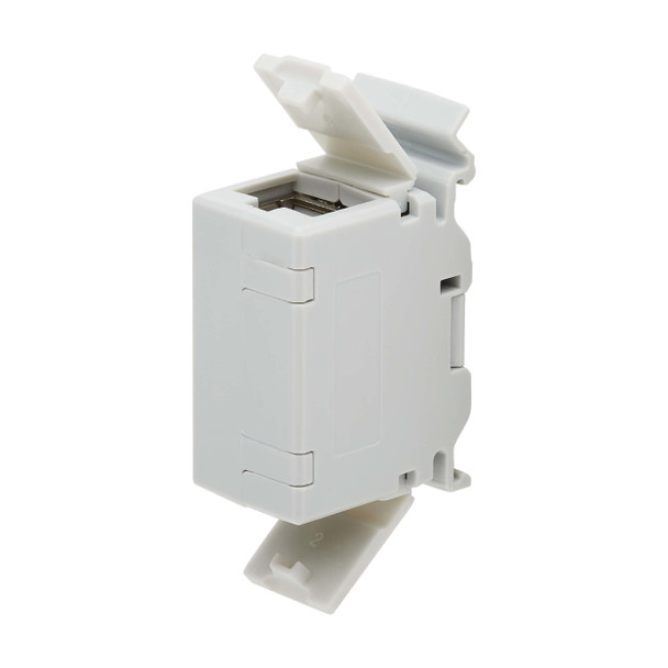 Tripp Lite N235-D01-SH-6A Cat6a Shielded In-Line DIN-Rail Mountable Snap-In Coupler (RJ45 F/F), TAA 037332277190