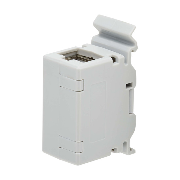 Tripp Lite N235-D01-SH-6A Cat6a Shielded In-Line DIN-Rail Mountable Snap-In Coupler (RJ45 F/F), TAA 037332277190