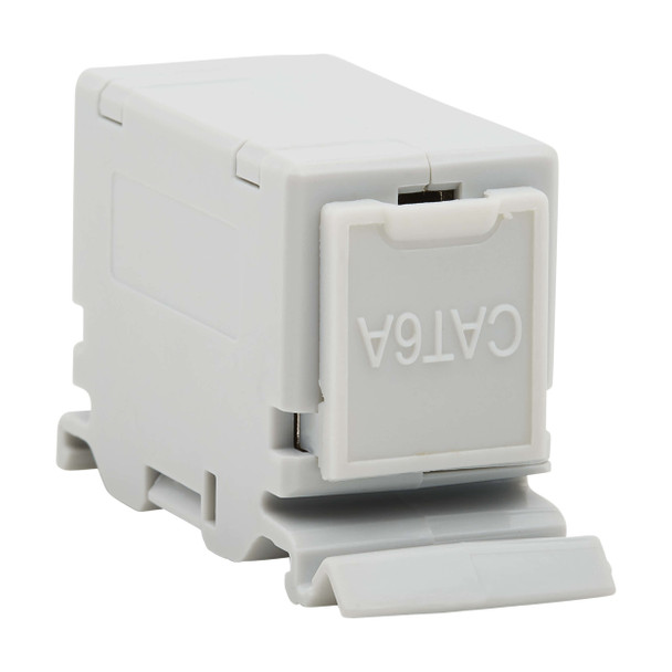 Tripp Lite N235-D01-SH-6A Cat6a Shielded In-Line DIN-Rail Mountable Snap-In Coupler (RJ45 F/F), TAA 037332277190