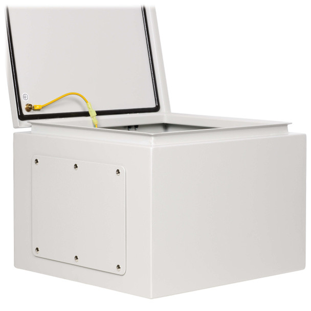 Tripp Lite SRIN414146 SmartRack Outdoor Industrial Enclosure with Lock - NEMA 4, Surface Mount, Metal Construction, 14 x 14 x 6 in., Gray 037332282408