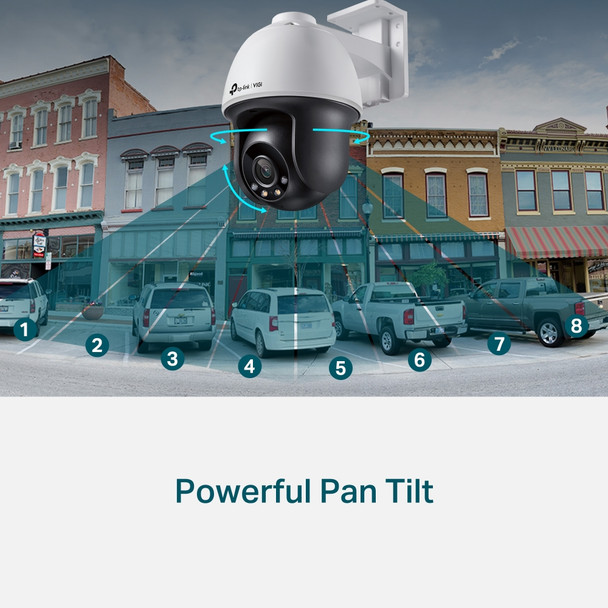 TP-Link VIGI 4MP Outdoor Full-Color Pan Tilt Network Camera 840030703782