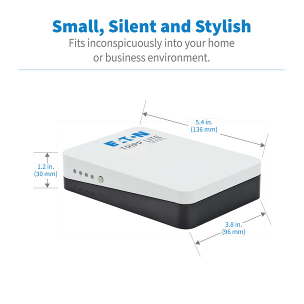 Tripp Lite Home Network Battery Backup - 100-240V, 36VA/36W, Lithium-Ion Battery, NEMA 5-15P Plug, 4 Barrel Connectors