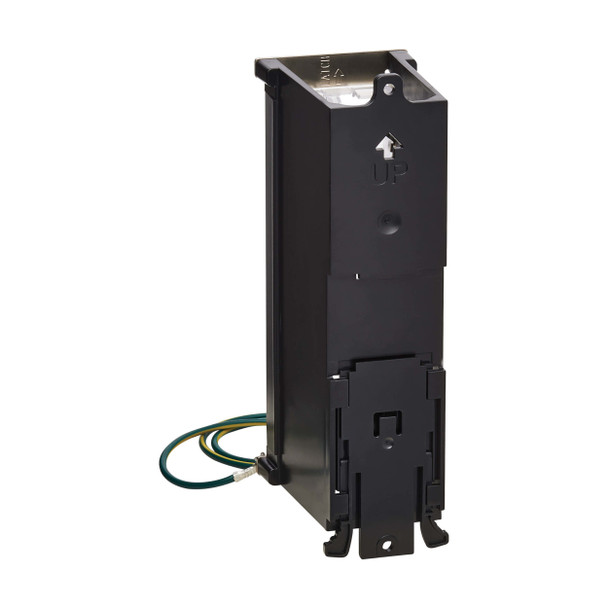 Tripp Lite N063-008-ENC 8-Port Metal DIN-Rail Mounting Keystone Patch Panel with Grounding, Black/Silver, TAA 037332276933