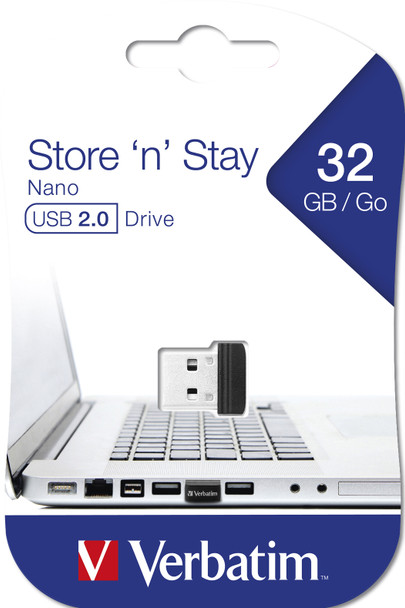 Verbatim Store 'n' Stay NANO - USB Drive 32 GB - Black 023942981305