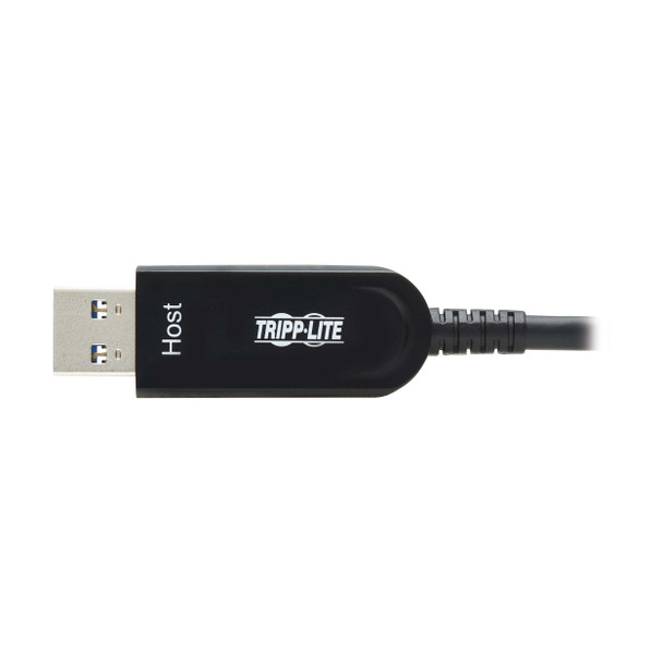 Tripp Lite U428F-10M-D321 USB-A to USB-C AOC Cable (M/M) - USB 3.2 Gen 2 (10Gbps) Plenum-Rated Fiber Active Optical - Data Only, Backward Compatible, Black, 10 m (33 ft.) 037332275028