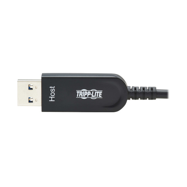 Tripp Lite U428F-20M-D3 USB-A to USB-C AOC Cable (M/M) - USB 3.2 Gen 2 (10Gbps) Plenum-Rated Fiber Active Optical - Data Only, Black, 20 m (66 ft.) 037332275042