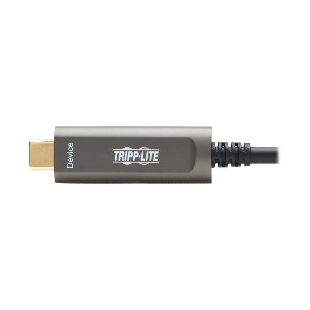 Tripp Lite U428F-15M-D3 USB-A to USB-C AOC Cable (M/M) - USB 3.2 Gen 2 (10Gbps) Plenum-Rated Fiber Active Optical - Data Only, Black, 15 m (49 ft.) 037332275073