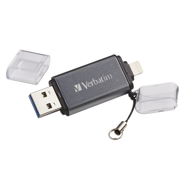 Verbatim iStore 'n' Go USB flash drive 32 GB USB Type-A / Lightning 3.2 Gen 1 (3.1 Gen 1) Grey 023942493006