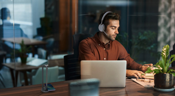 Yealink BH72 Teams Headset Wireless Head-band Office/Call center USB Type-C Bluetooth Light grey 6938818309654