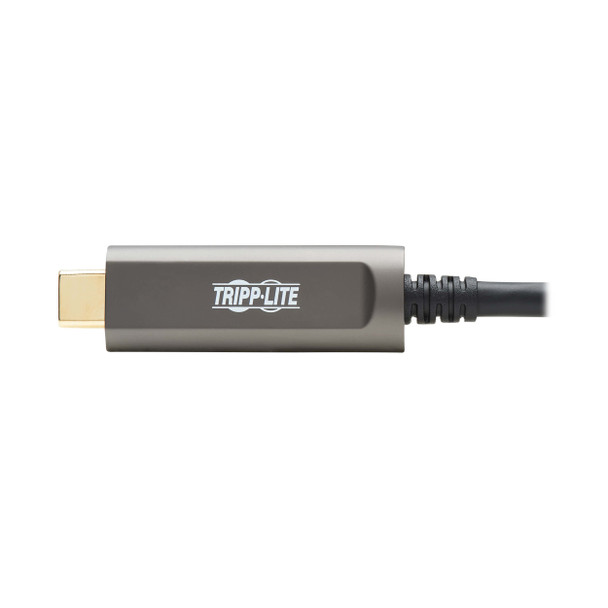 Tripp Lite U420F-15M-D3 USB-C AOC Cable (M/M) - USB 3.2 Gen 2 (10 Gbps) Plenum-Rated Fiber Active Optical Cable - Data Only, Black, 15 m (49 ft.) 037332275127