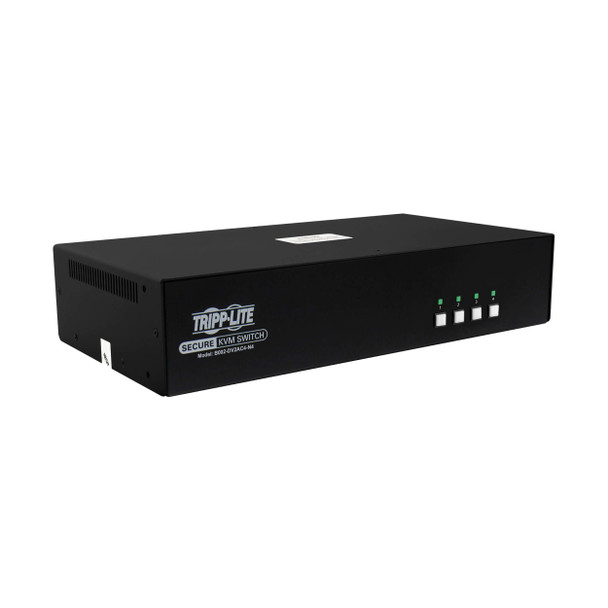 Tripp Lite B002-DV2AC4-N4 Secure KVM Switch, 4-Port, Dual Head, DVI to DVI, NIAP PP4.0, Audio, CAC, TAA 037332274342