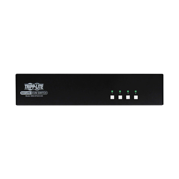 Tripp Lite B002-DP2AC4-N4 Secure KVM Switch, 4-Port, Dual Head, DisplayPort to DisplayPort, 4K, NIAP PP4.0, Audio, CAC, TAA 037332274243