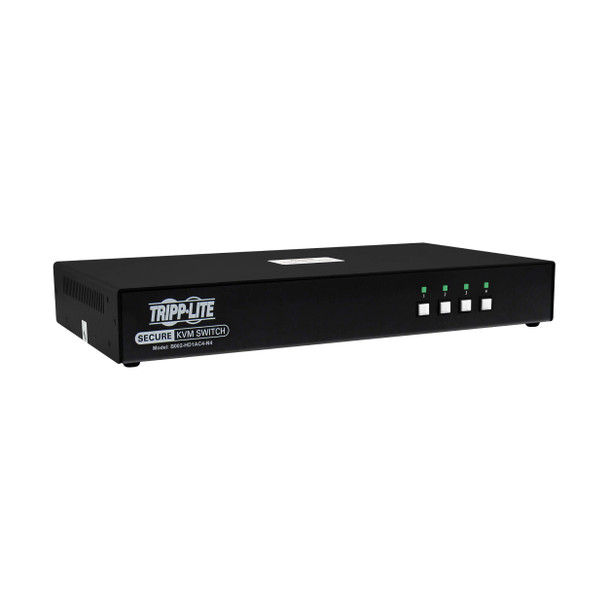 Tripp Lite B002-HD1AC4-N4 Secure KVM Switch, 4-Port, Single Head, DP to HDMI (x4), 4K, NIAP PP4.0, Audio, CAC, TAA 037332275264