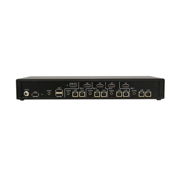 Tripp Lite B002-HD1AC4-N4 Secure KVM Switch, 4-Port, Single Head, DP to HDMI (x4), 4K, NIAP PP4.0, Audio, CAC, TAA 037332275264