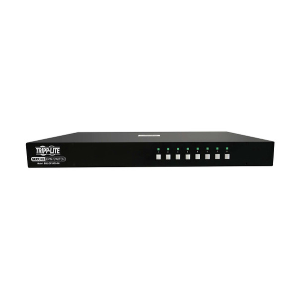 Tripp Lite B002-DP1AC8-N4 Secure KVM Switch, 8-Port, Single Head, DisplayPort to DisplayPort, 4K, NIAP PP4.0, Audio, CAC, TAA 037332274885