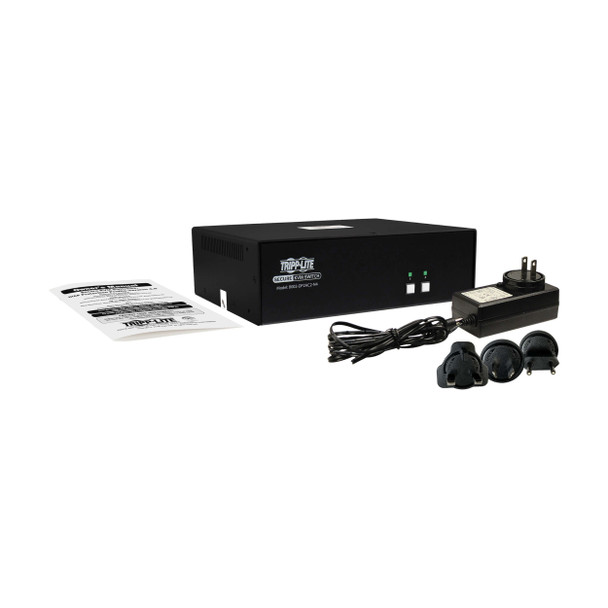 Tripp Lite B002-DP2AC2-N4 Secure KVM Switch, 2-Port, Dual Head, DisplayPort to DisplayPort, 4K, NIAP PP4.0, Audio, CAC, TAA 037332274250