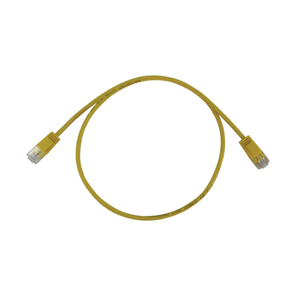 Tripp Lite N261-S02-YW Cat6a 10G Snagless Molded Slim UTP Ethernet Cable (RJ45 M/M), PoE, Yellow, 2 ft. (0.6 m) 037332276285