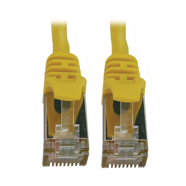 Tripp Lite N262-S10-YW Cat6a 10G Snagless Shielded Slim STP Ethernet Cable (RJ45 M/M), PoE, Yellow, 10 ft. (3.1 m) 037332276063