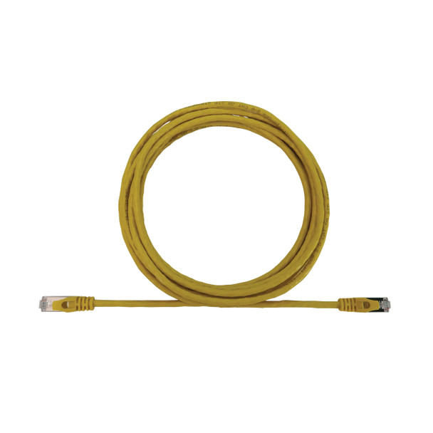 Tripp Lite N262-S25-YW Cat6a 10G Snagless Shielded Slim STP Ethernet Cable (RJ45 M/M), PoE, Yellow, 25 ft. (7.6 m) 037332276179