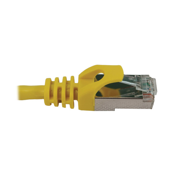 Tripp Lite N262-S25-YW Cat6a 10G Snagless Shielded Slim STP Ethernet Cable (RJ45 M/M), PoE, Yellow, 25 ft. (7.6 m) 037332276179