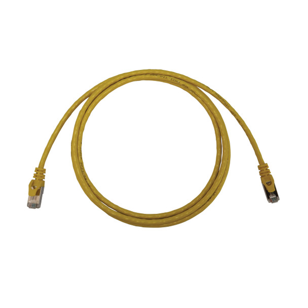 Tripp Lite N262-S05-YW Cat6a 10G Snagless Shielded Slim STP Ethernet Cable (RJ45 M/M), PoE, Yellow, 5 ft. (1.5 m) 037332275929