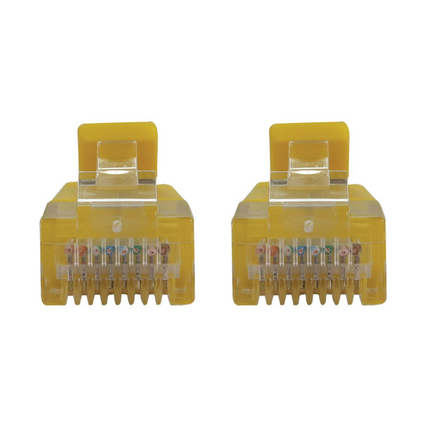 Tripp Lite N261-S10-YW Cat6a 10G Snagless Molded Slim UTP Ethernet Cable (RJ45 M/M), PoE, Yellow, 10 ft. (3.1 m) 037332276452