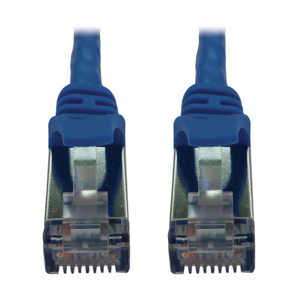 Tripp Lite N262-S01-BL Cat6a 10G Snagless Shielded Slim STP Ethernet Cable (RJ45 M/M), PoE, Blue, 1 ft. (0.3 m) 037332275806