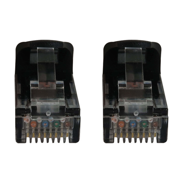 Tripp Lite N261-06N-BK Cat6a 10G Snagless Molded UTP Ethernet Cable (RJ45 M/M), PoE, Black, 6 in. (15 cm) 037332277640