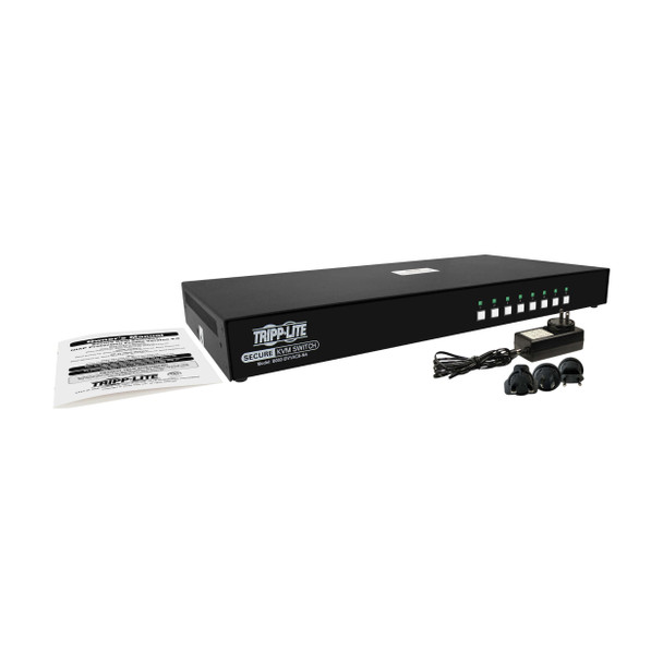 Tripp Lite B002-DV1AC8-N4 Secure KVM Switch, 8-Port, Single Head, DVI to DVI, NIAP PP4.0, Audio, CAC, TAA 037332274328