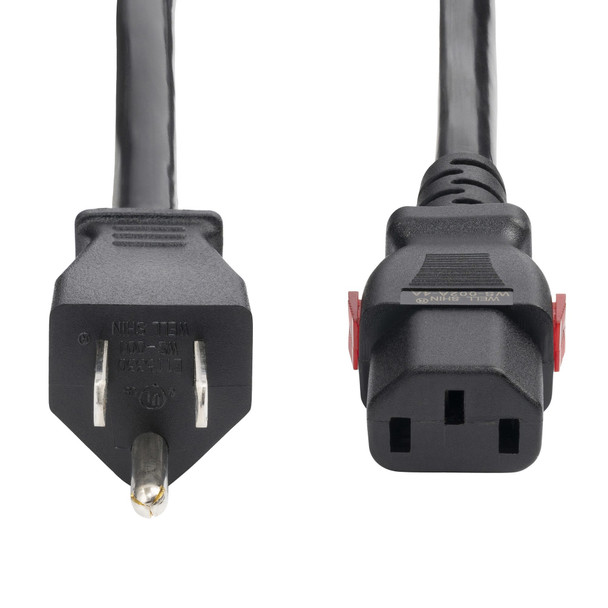 StarTech.com 12ft (3.6m) Heavy Duty Power Cord, NEMA 5-15P to Locking IEC 60320 C13 AC Power Cable, 15A 125V, 14AWG, Replacement Computer Power Cord, PC Power Supply Cable 065030901437