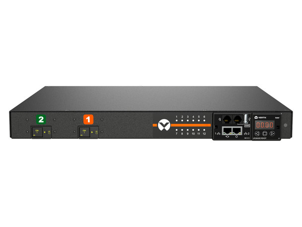 Vertiv Geist MNU3E1R6-12CF18-3TL6A0H10-S power distribution unit (PDU) 12 AC outlet(s) 0U Black