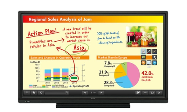 Sharp PN-L703B computer monitor 177.8 cm (70") 1920 x 1080 pixels Full HD LCD Touchscreen Multi-user Black 074000069589