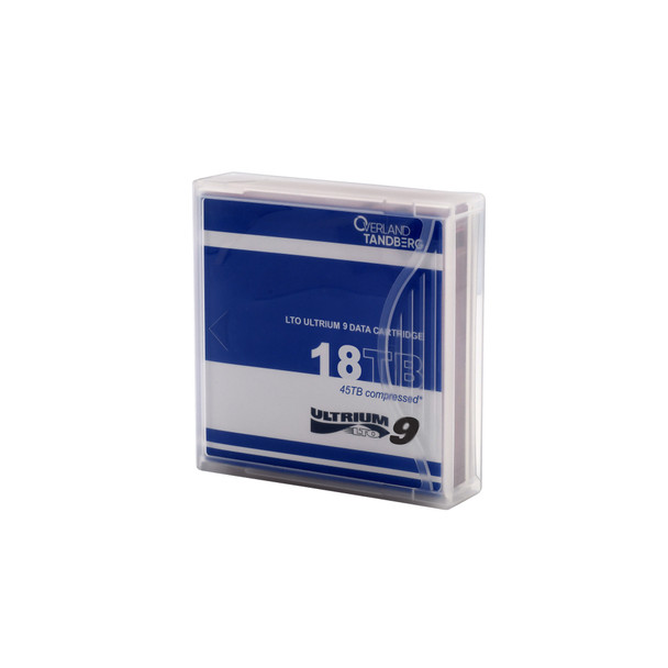 Overland-Tandberg LTO-9 Data Cartridge, 18TB/45TB, custom barcode labeled, 20-pack 695057132370