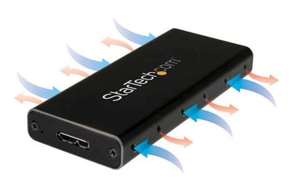 StarTech.com USB 3.1 (10Gbps) mSATA Drive Enclosure - Aluminum 46863