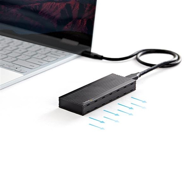 StarTech.com USB-C 10Gbps to M.2 NVMe SSD Enclosure - Portable External M.2 NGFF PCIe Aluminum Case - 1GB/s Read/Write - Supports 2230, 2242, 2260, 2280 - TB3 Compatible - Mac & PC 46867