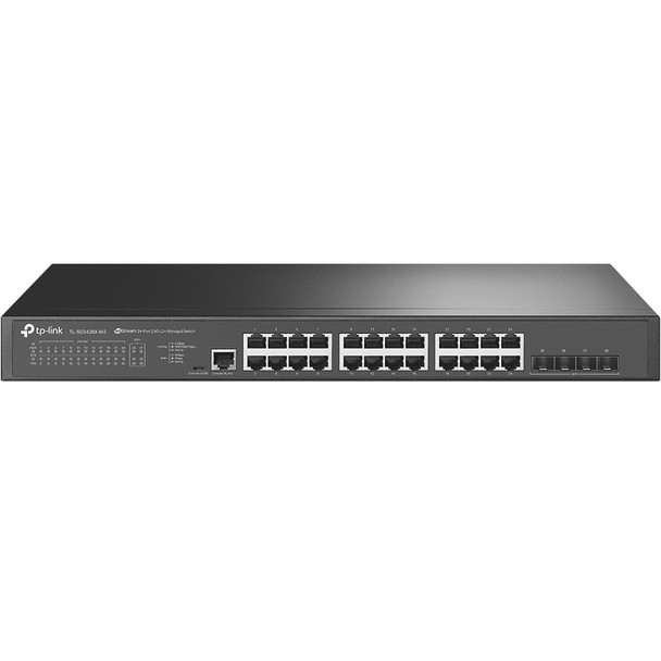 TP-Link TL-SG3428X-M2 network switch Managed L2+ 2.5G Ethernet (100/1000/2500) 1U Black 840030709746