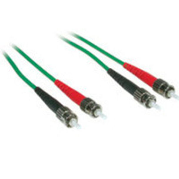 C2G 2m ST/ST Duplex 62.5/125 Multimode Fiber Patch Cable fibre optic cable Green 757120371458