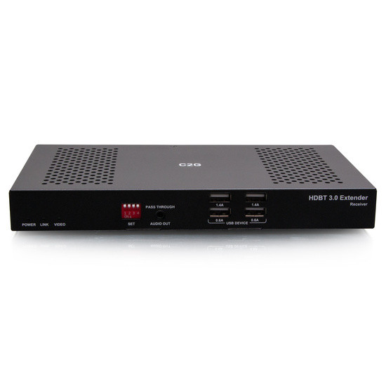 C2G HDMI HDBaseT + USB-B to A + RS232 Over Cat Extender Box TX to Box RX (18Gbps) 4K 60Hz up to 100m (328ft) 757120300557 C2G30055