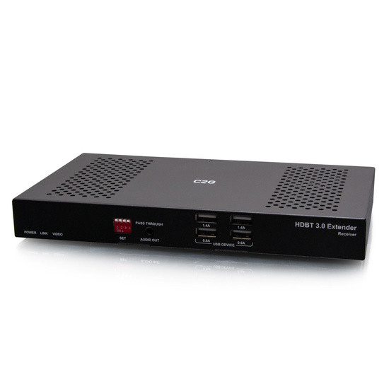 C2G HDMI HDBaseT + USB-B to A + RS232 Over Cat Extender Box TX to Box RX (18Gbps) 4K 60Hz up to 100m (328ft) 757120300557 C2G30055