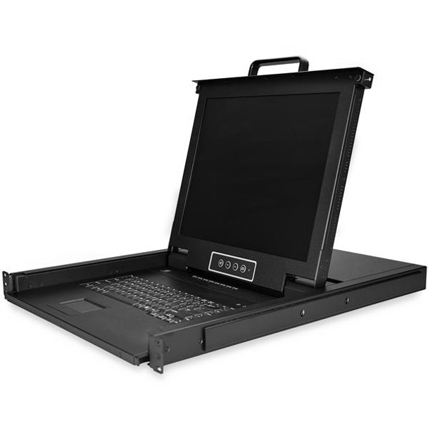StarTech.com 8 Port Rackmount KVM Console w/ 6ft Cables - Integrated KVM Switch w/ 17" LCD Monitor - Fully Featured 1U LCD KVM Drawer- OSD KVM - Durable 50,000 MTBF - USB + VGA Support 46905