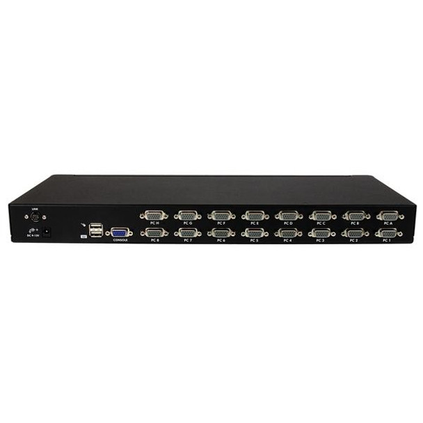 StarTech.com 16 Port 1U Rackmount USB KVM Switch Kit with OSD and Cables 46914