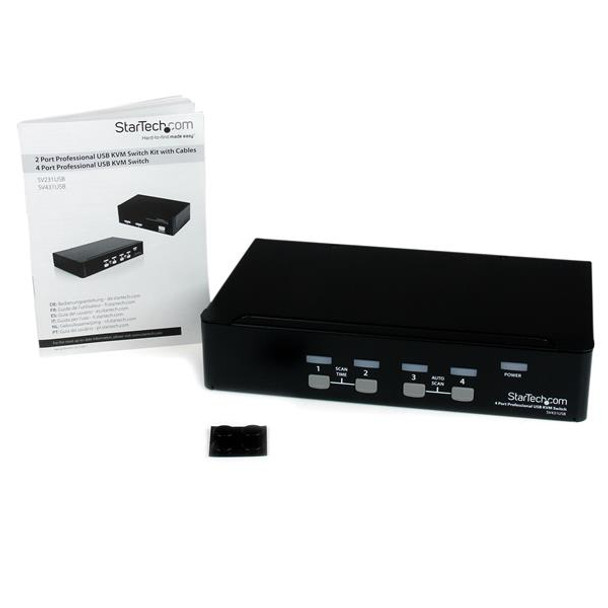 StarTech.com 4 Port Professional VGA USB KVM Switch with Hub 47519
