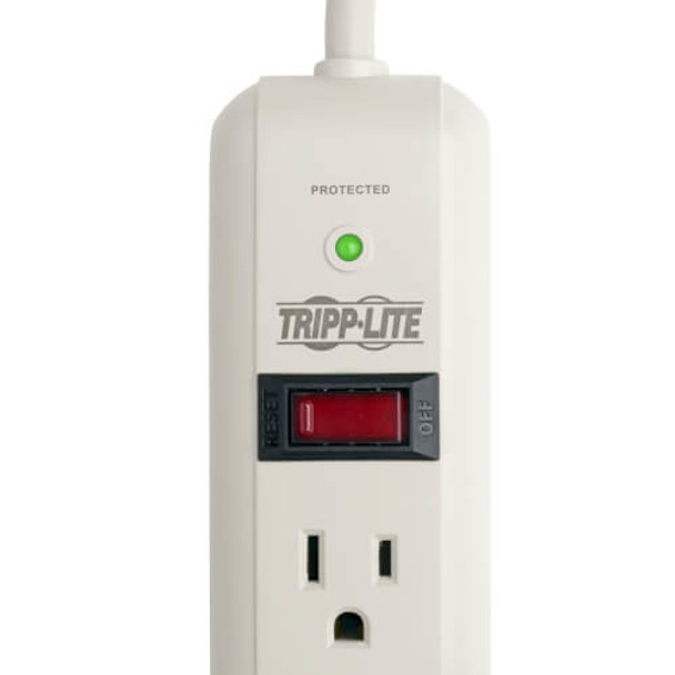 Tripp Lite Protect It! 7-Outlet Surge Protector, 25-ft. Cord, 1080 Joules, Light Gray Housing 47589