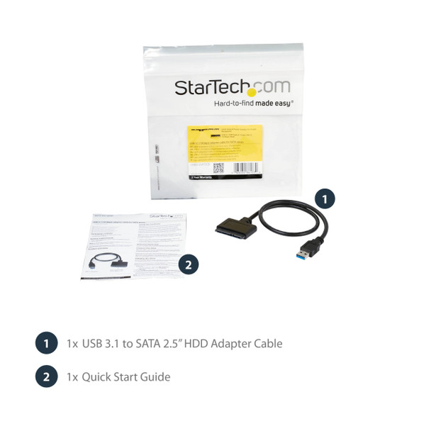 StarTech.com USB 3.1 (10Gbps) Adapter Cable for 2.5" SATA Drives 47673