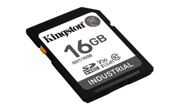 Kingston Technology SDIT/16GB 16GB SDHC INDUSTRIAL -40C TO 85C C10 UHS-I U3 V30 A1 PSLC 740617335477