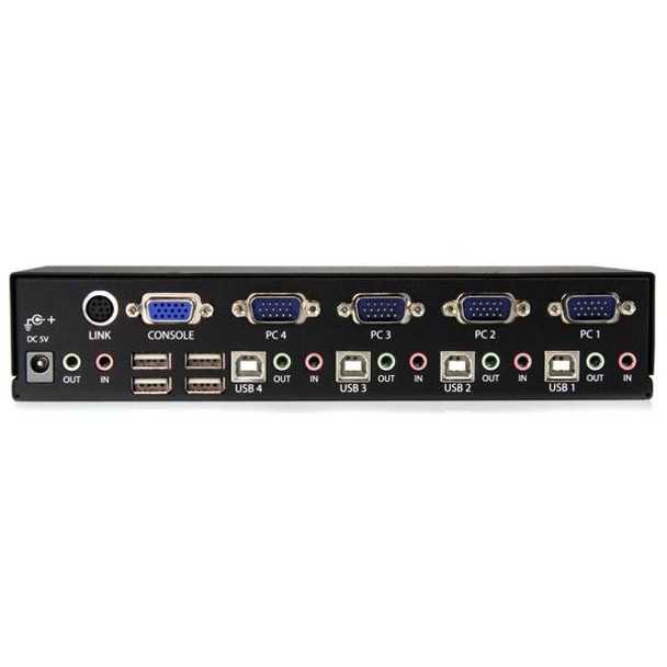 StarTech.com 4 Port Rack Mountable USB KVM Switch with Audio & USB 2.0 Hub 47937