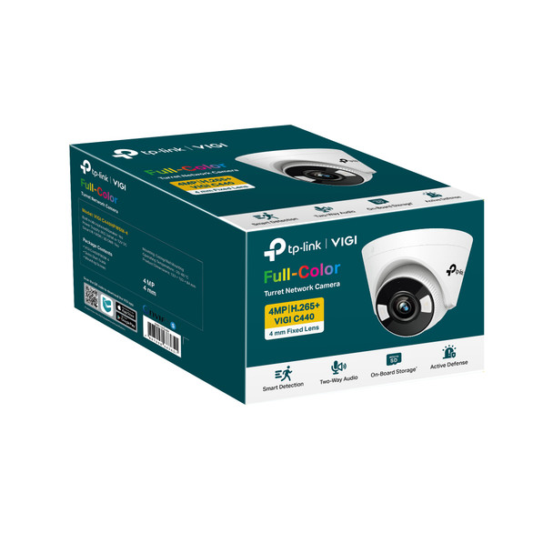 TP-Link CM VIGI C440(2.8mm) 5MP Full-Color Turret Network Camera PoE 12V DC