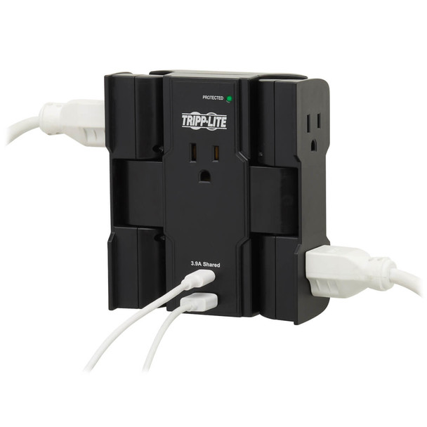 Tripp-Lite AC SK5BUCAM 5-Outlet Surge Protector USB-A USB-C PT 1050 Joules BLK